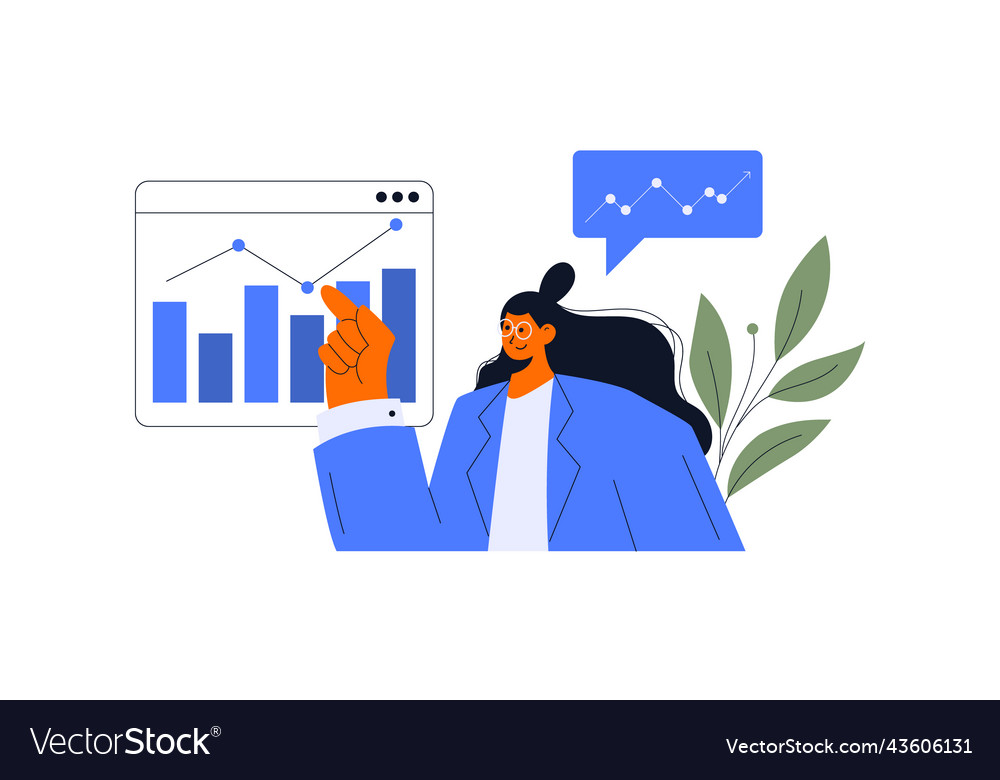 Flat design statistical and data analysis