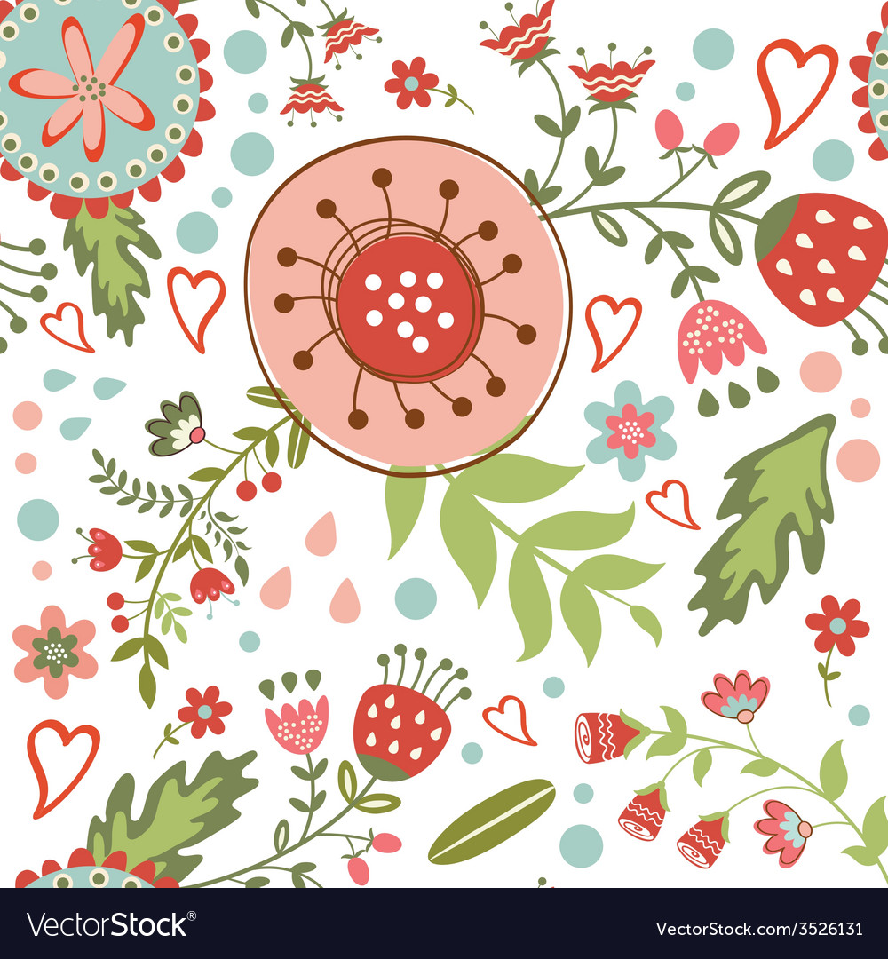 Floral Seamless Pattern - Romantic Style