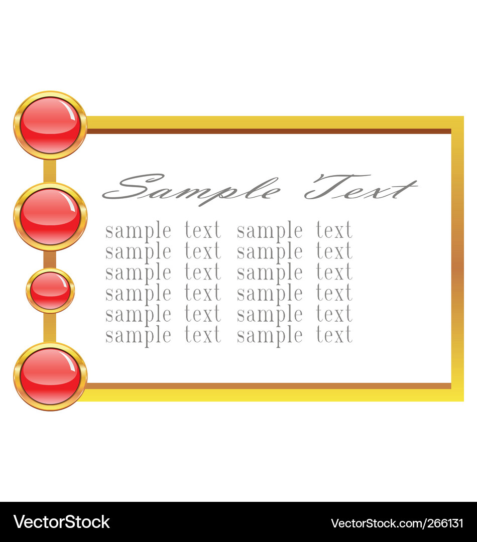 Gold frame Royalty Free Vector Image - VectorStock