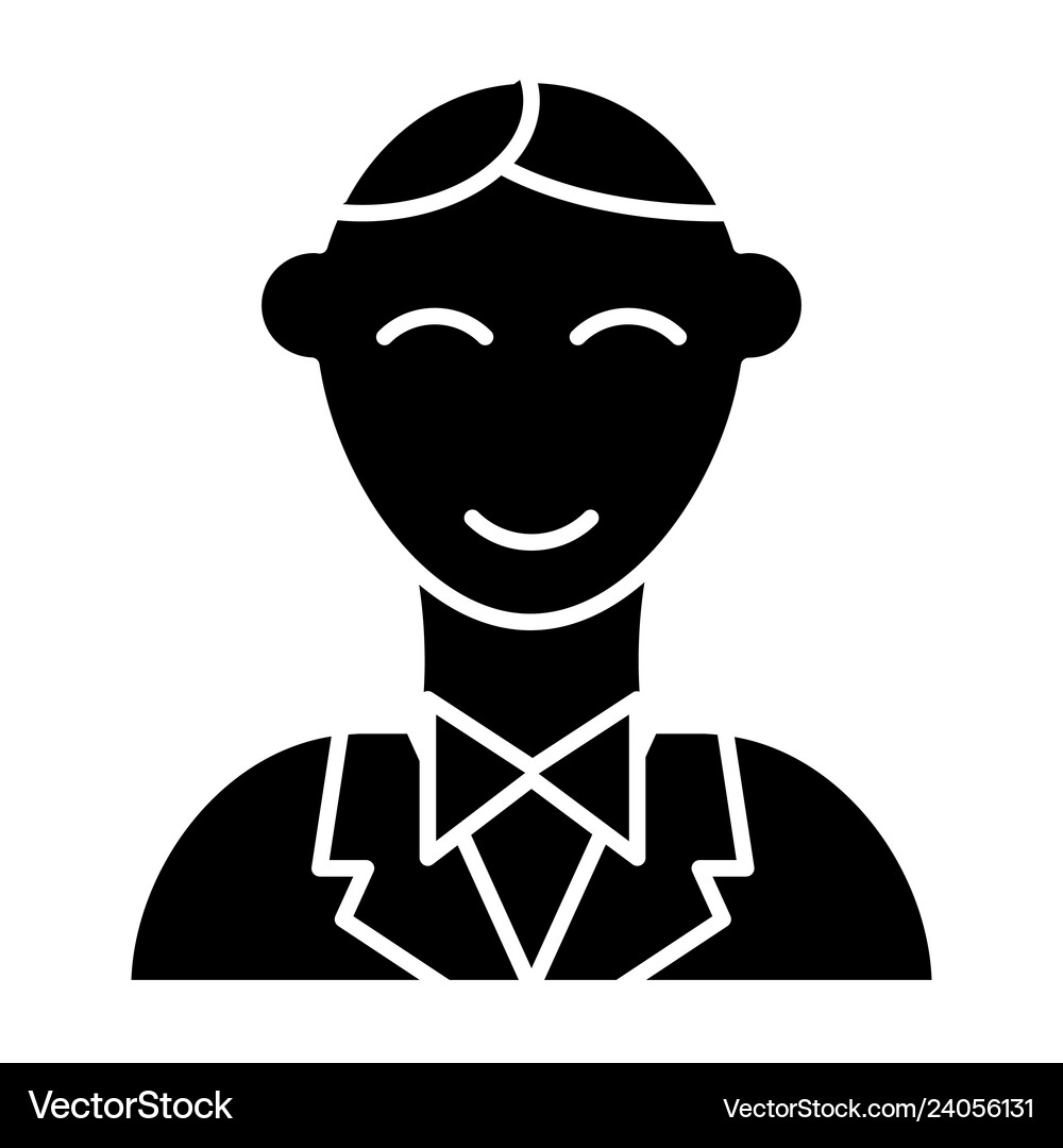 Groom solid icon man isolated Royalty Free Vector Image