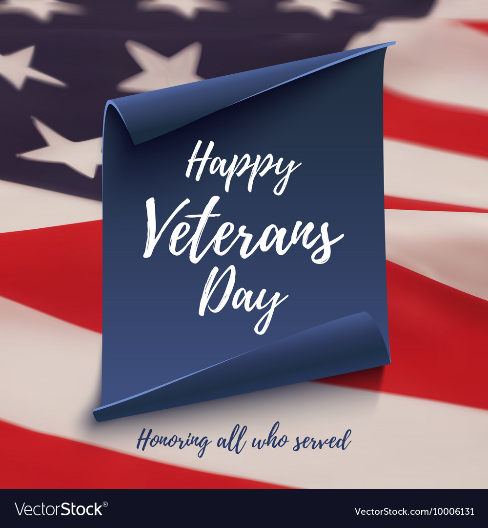 Happy veterans day background template Royalty Free Vector