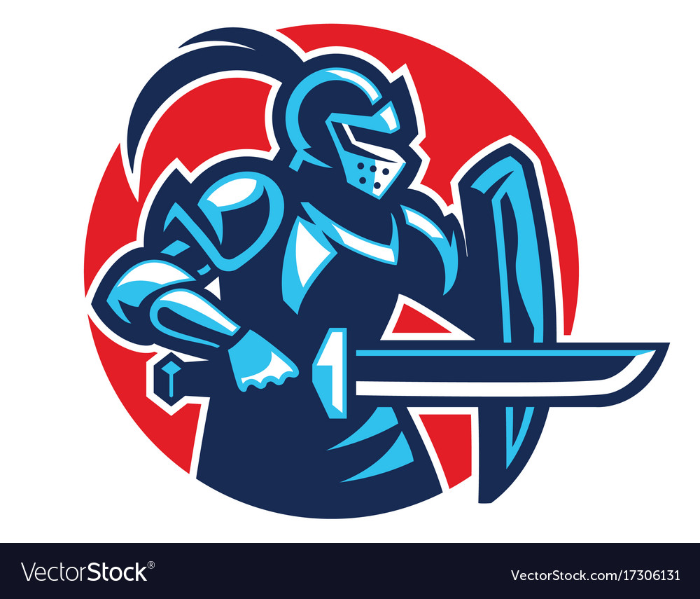 Knight Attack With Sword Royalty Free Vector Image