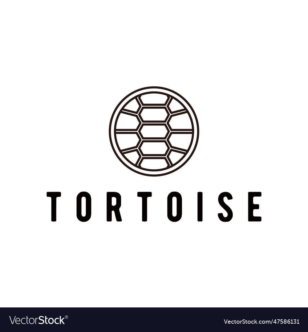 Modern circle turtle pattern logo design Vector Image