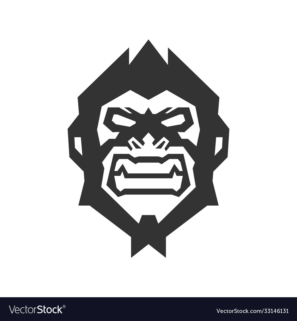 Monkey face logo creative concept