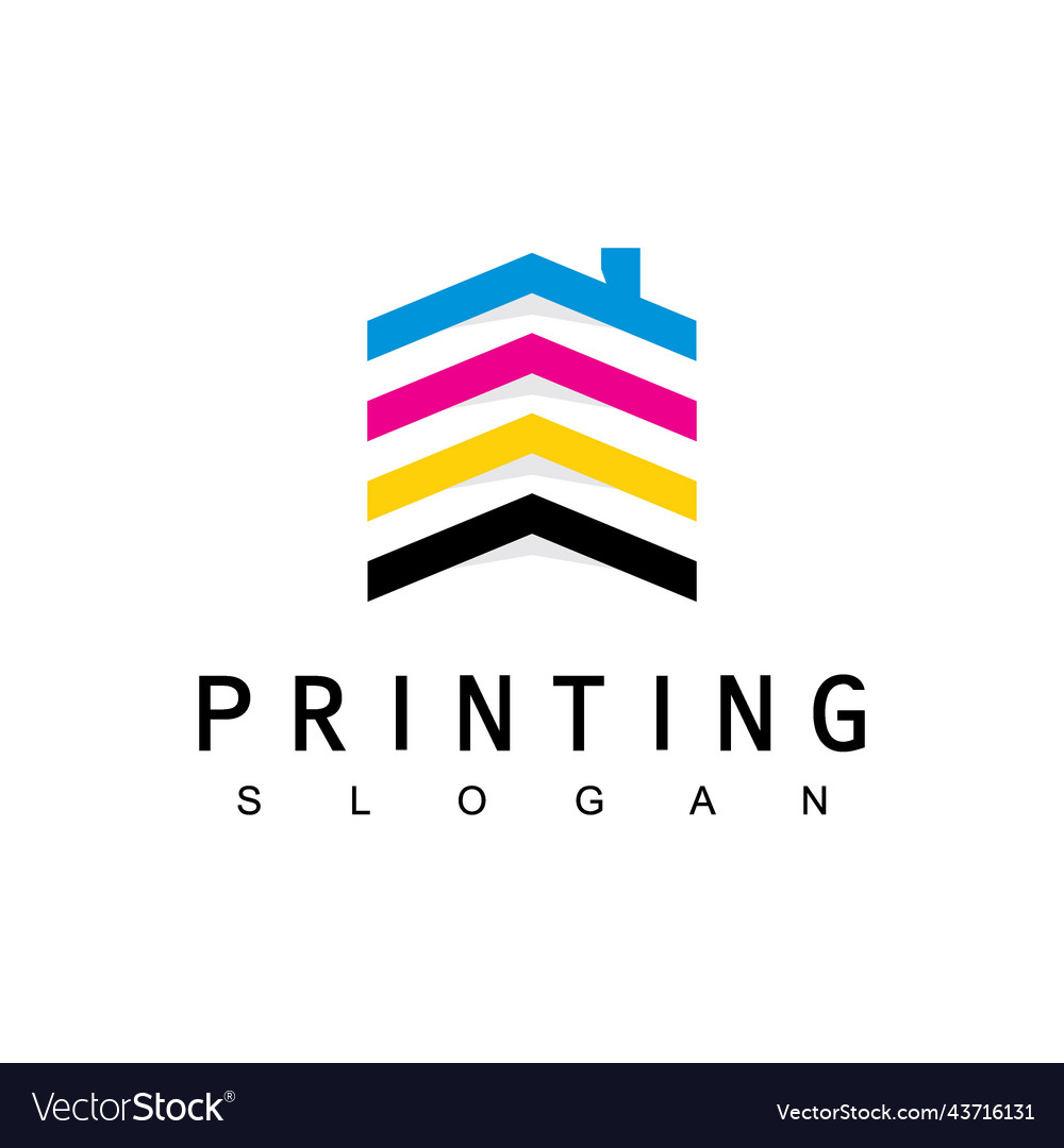 Print house logo template using colorful