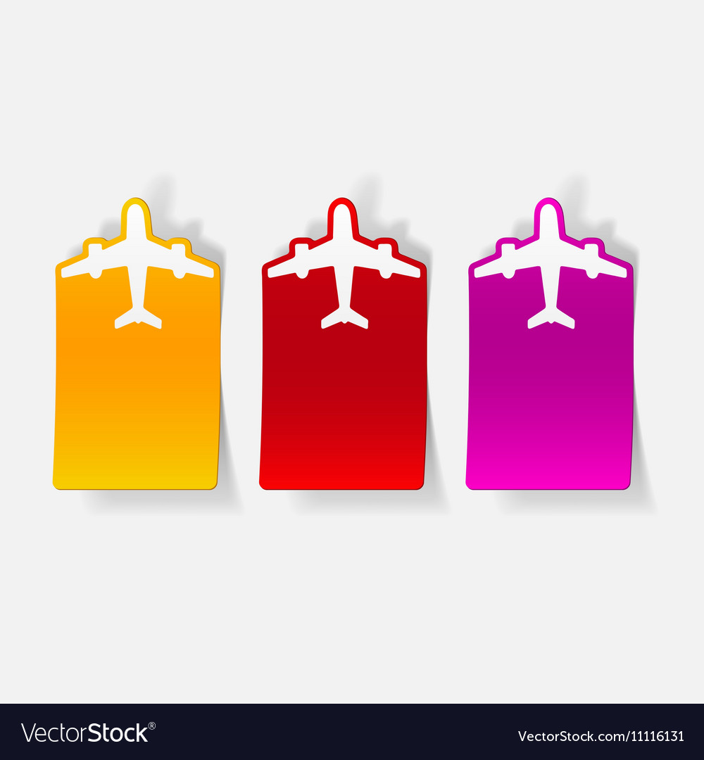 Realistic design element plane