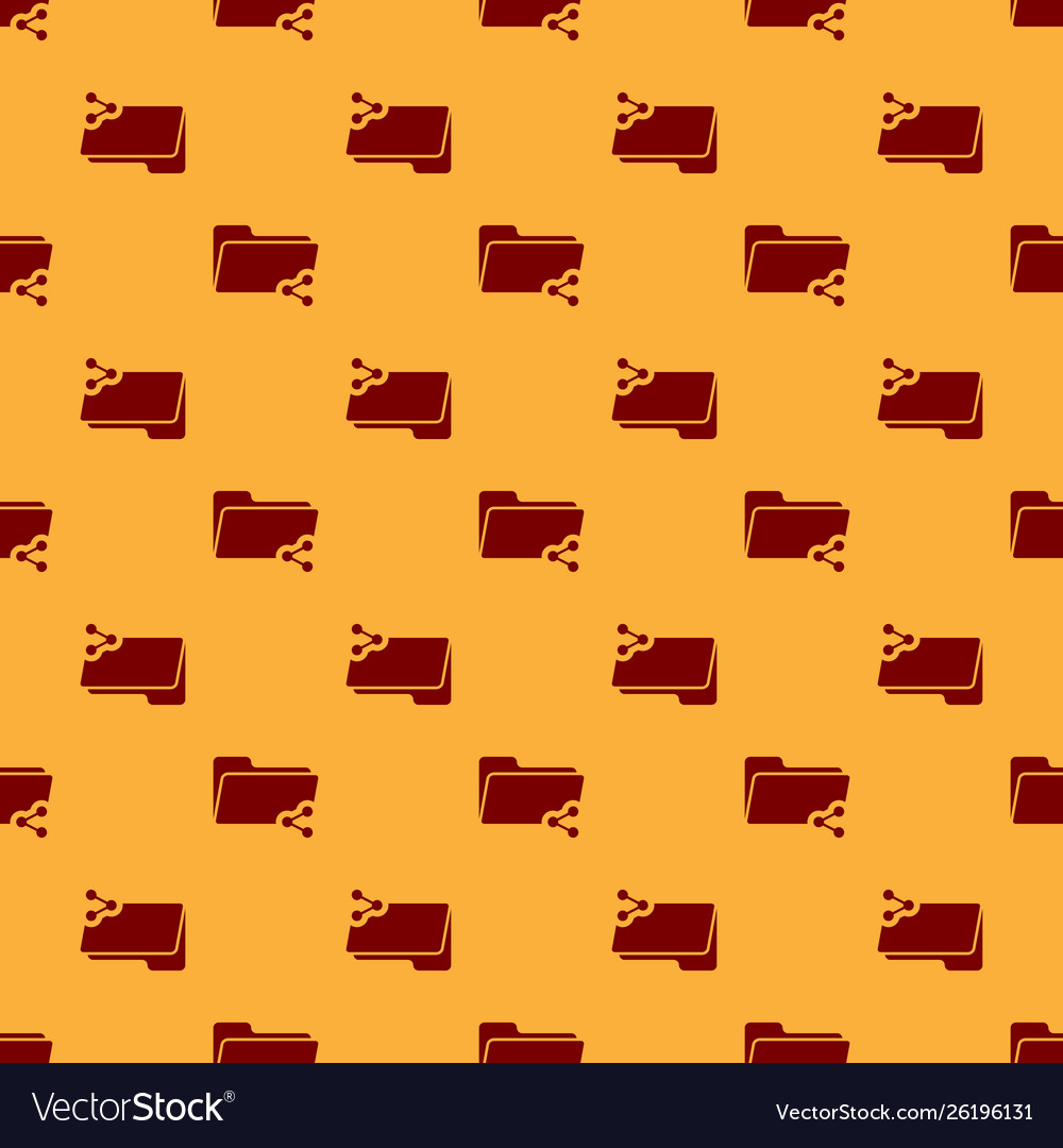 Red share folder icon isolated seamless pattern