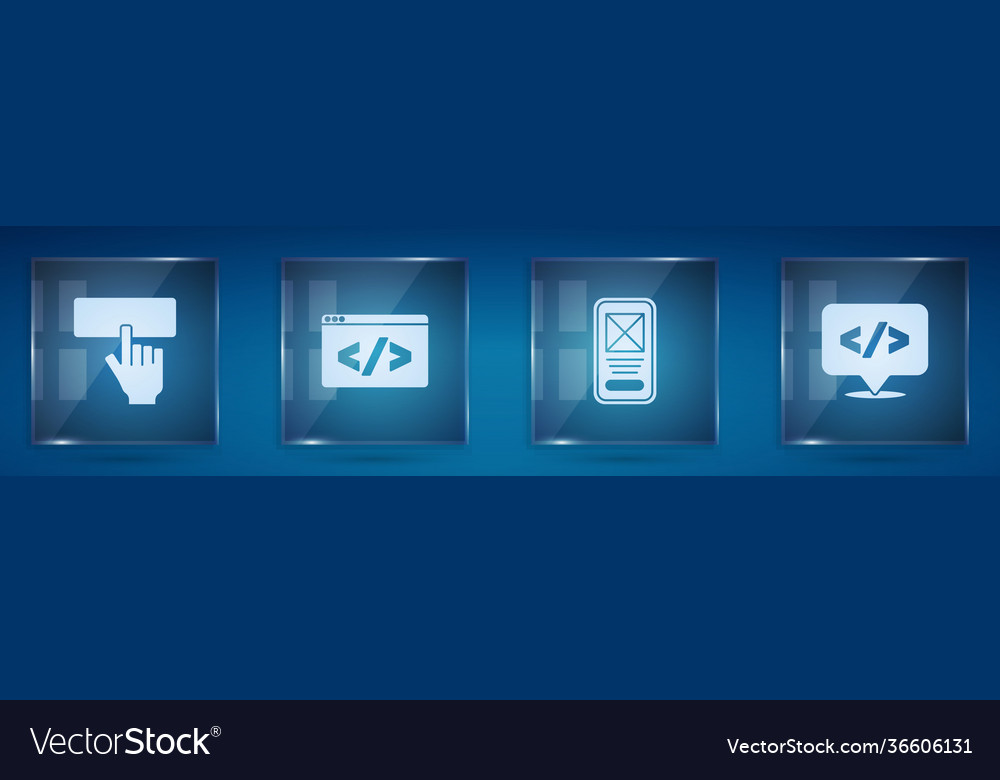 Set keyboard front end development ui or ux vector image Set keyboard front end development ui or ux