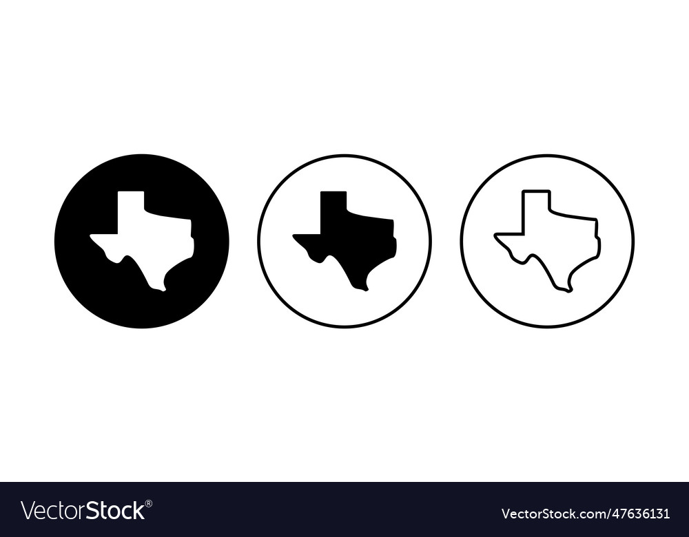 Texas icon set sign symbol