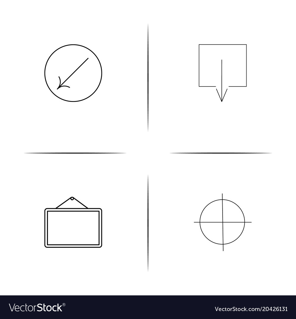 Web and text simple linear icon setsimple outline