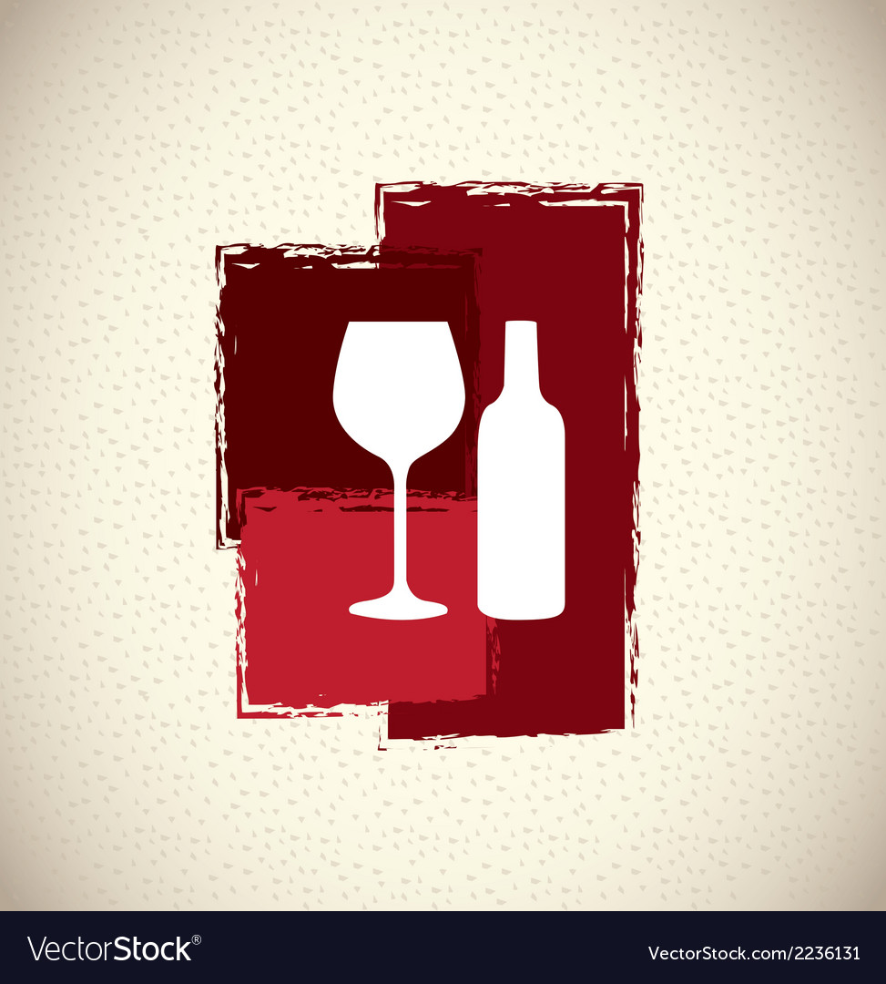 Wine design over pattern background