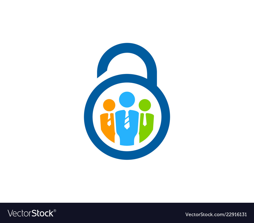 Work security logo icon design Royalty Free Vector Image