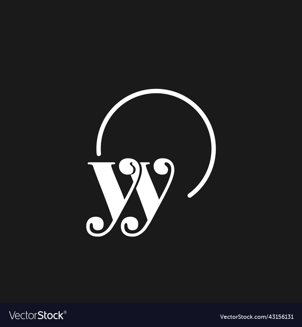 Yy logo initials monogram with circular lines