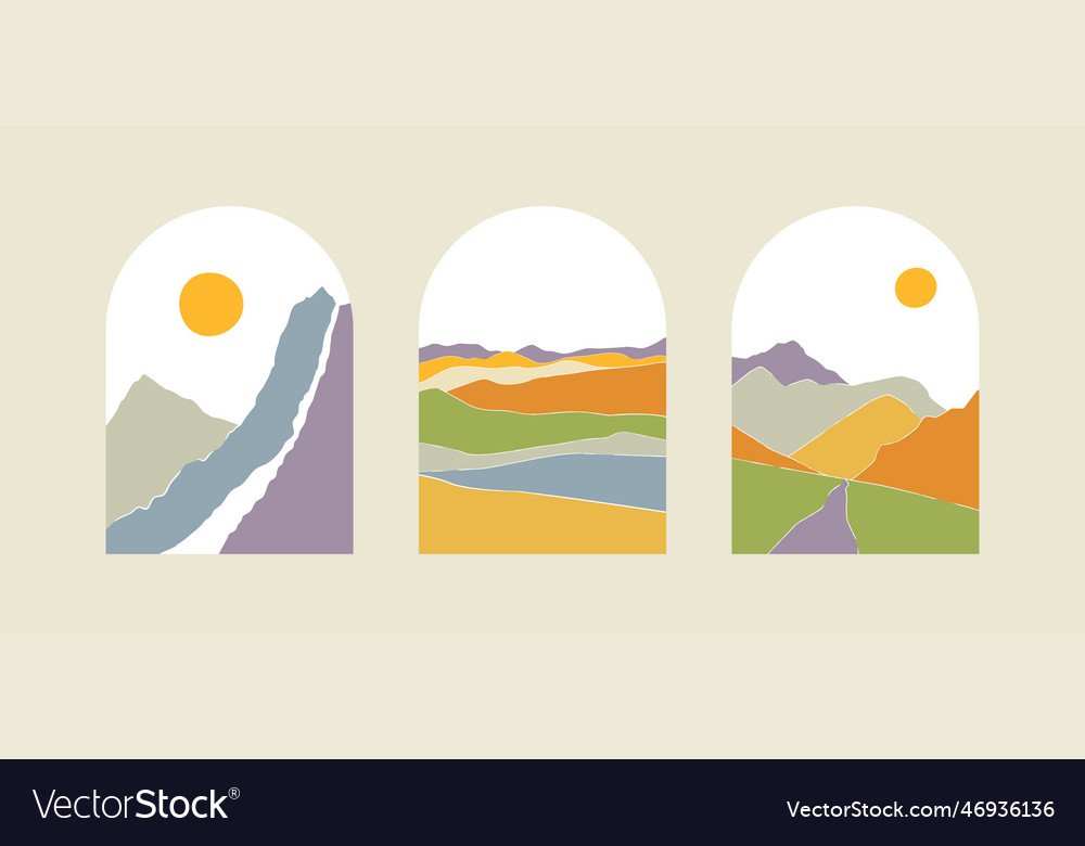 Abstract landscape Royalty Free Vector Image - VectorStock
