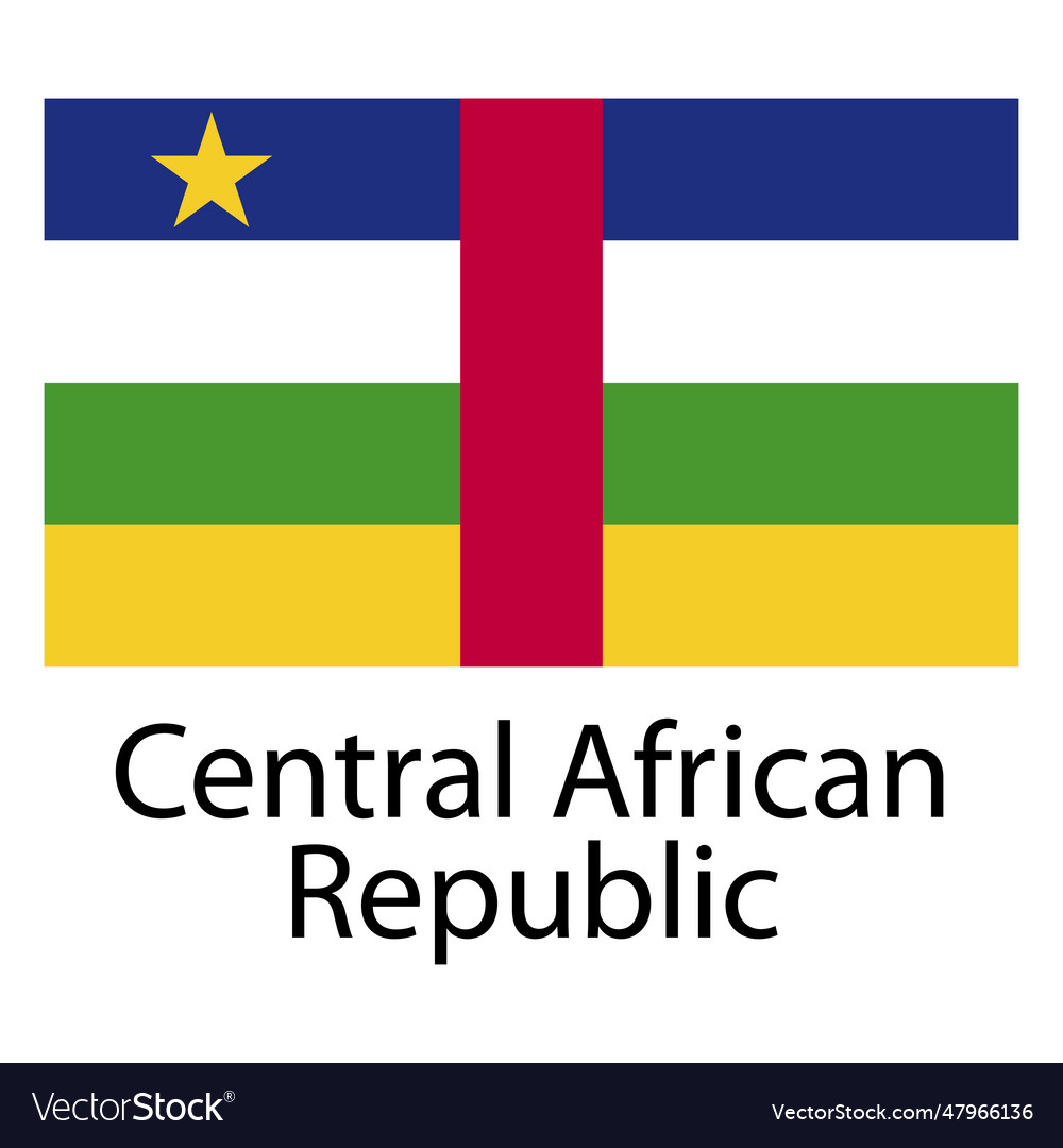 Central African Republic National Flag Royalty Free Vector