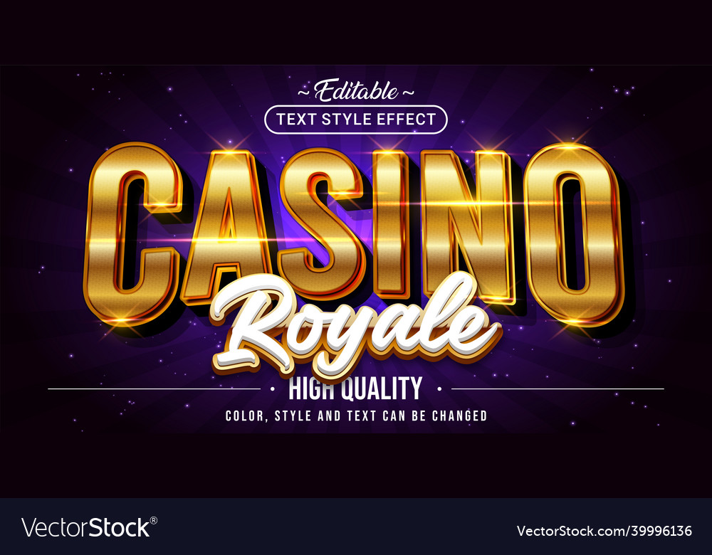 Editable text style effect - casino royale