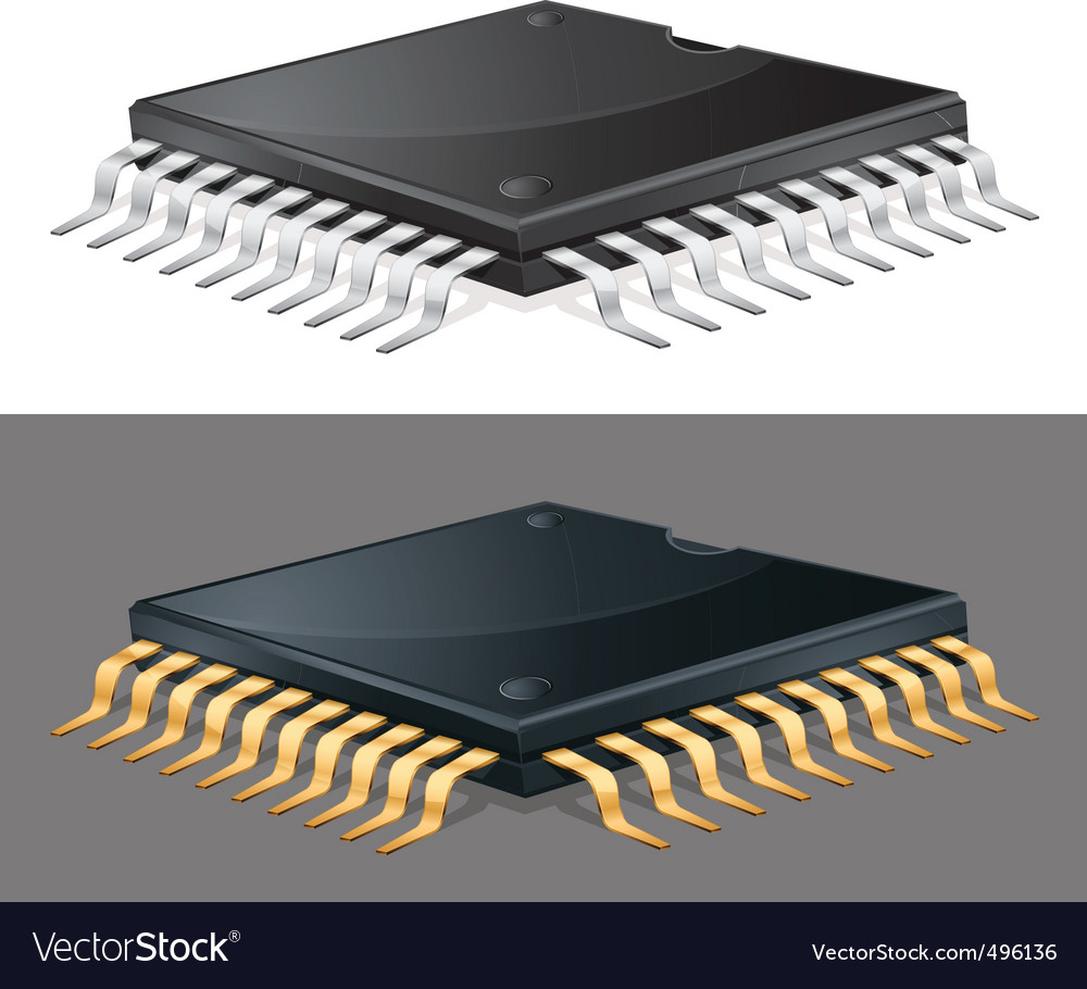 Electronic Microchip Close-Up