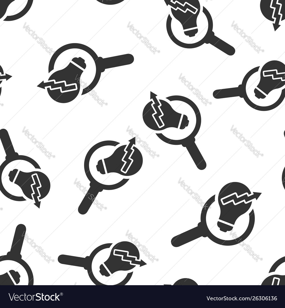 Insight icon seamless pattern background bulb vector image Insight icon seamless pattern background bulb