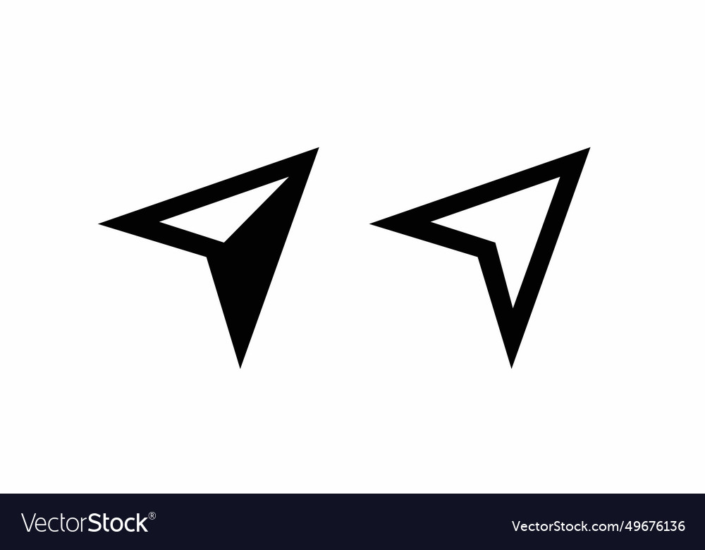 Navigation arrow set vector image Navigation arrow set