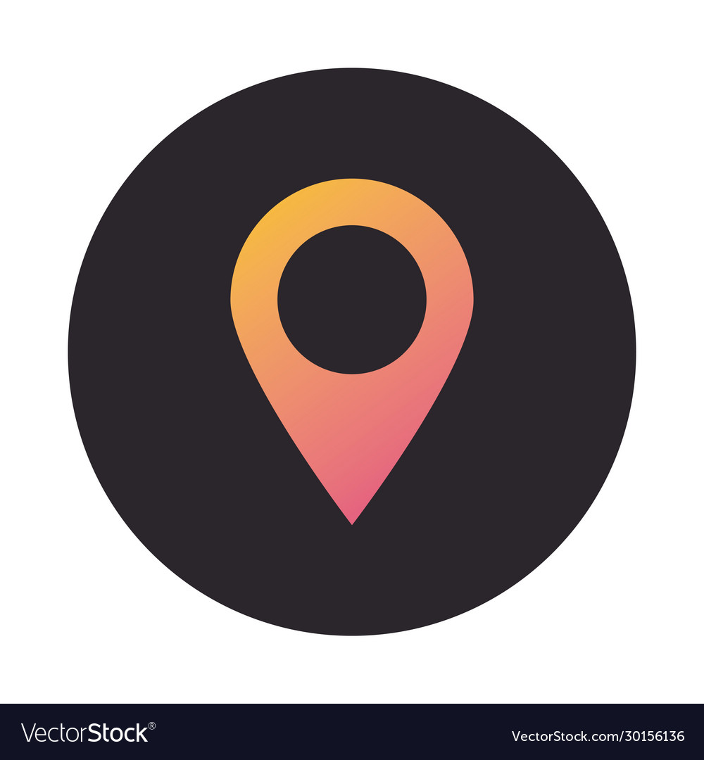 Pin Pointer Standort Block-Stil Symbol vector image Pin Pointer Standort Block-Stil Symbol