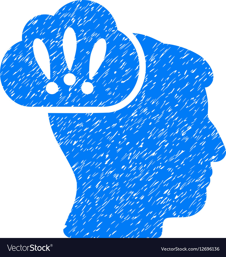 Problem brainstorm grainy texture icon