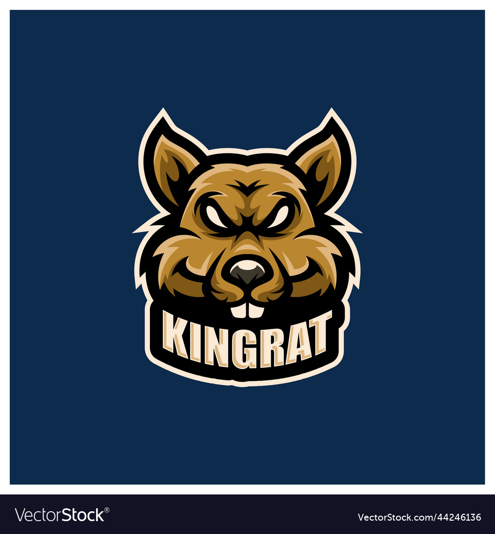 Rat Head mascot esport logo Template vector image Rat Head mascot esport logo Template