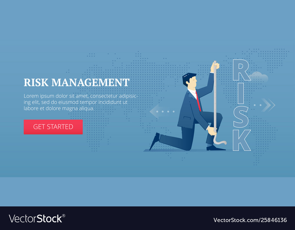 Risk management web banner Royalty Free Vector Image