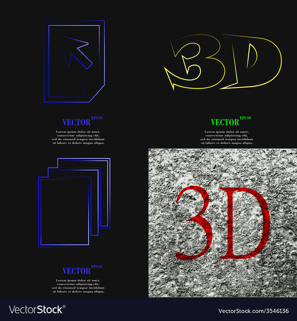 Set of abstract backgrounds with different web