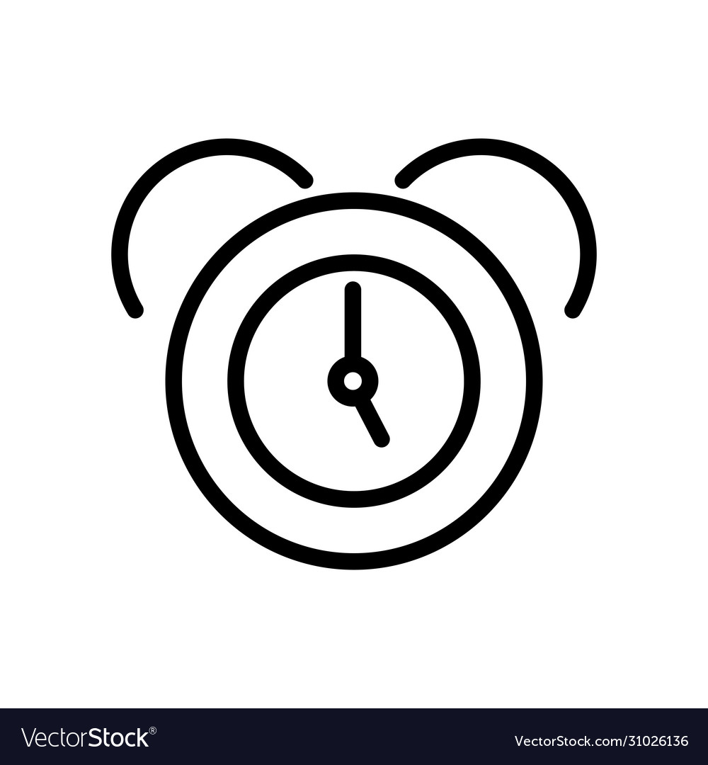 User interface concept clock icon line style