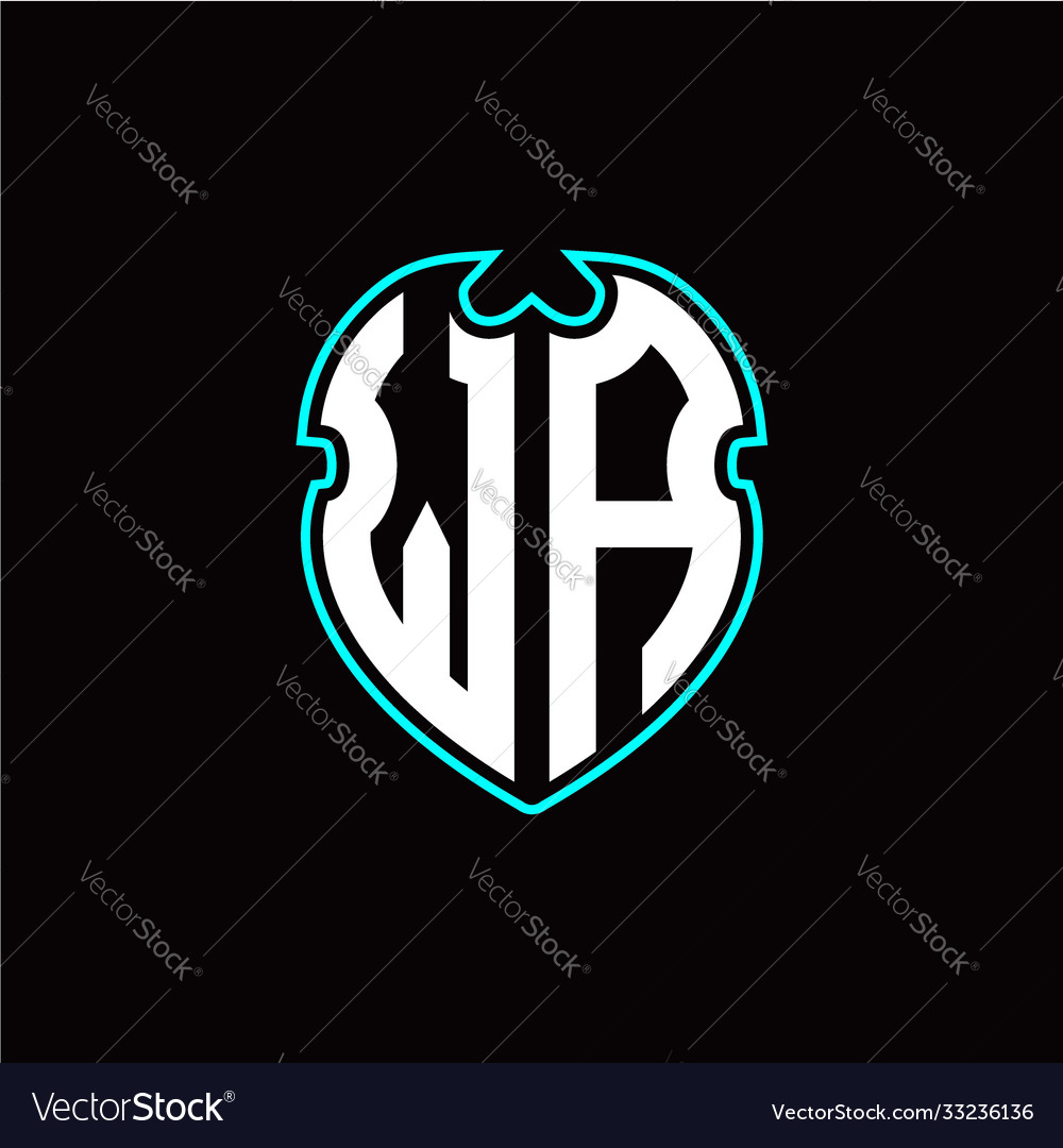 W a initial logo design with shield shape