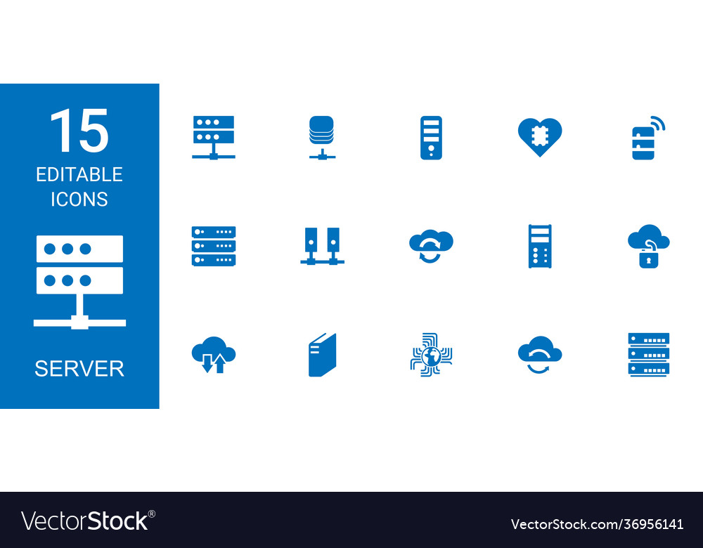 15 Server Icons Royalty Free Vector Image - Vectorstock