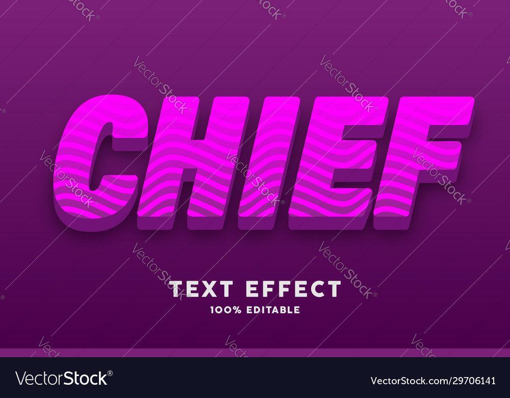 3d pink with wavy lines text effect