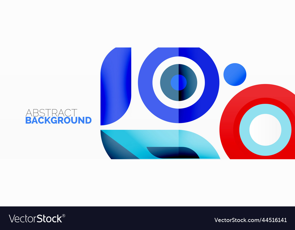 Abstract round shapes background minimalist Vector Image