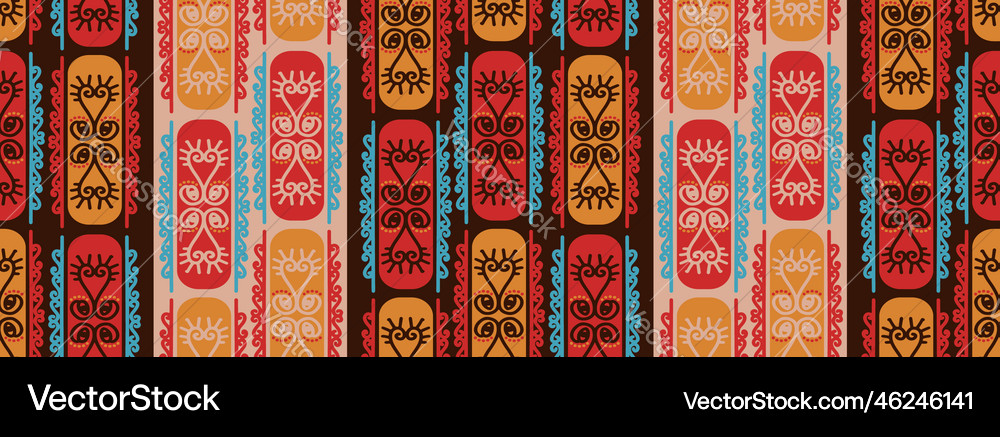 African symbols seamless pattern tribal ethnic Vector Image