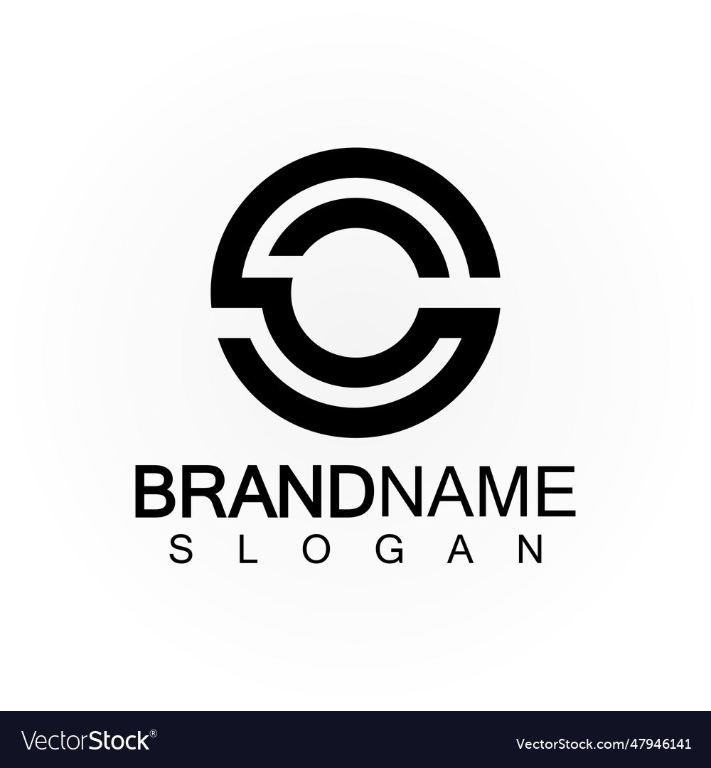Alphabet letters monogram logo csscs and c