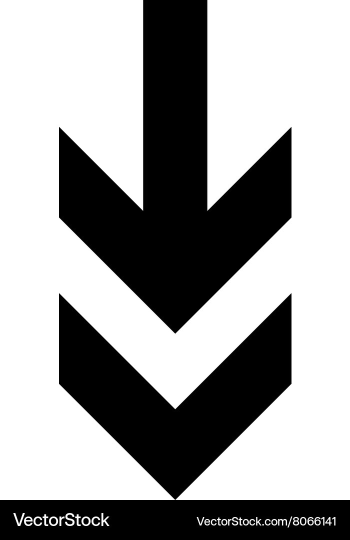 Arrow down flat icon Royalty Free Vector Image