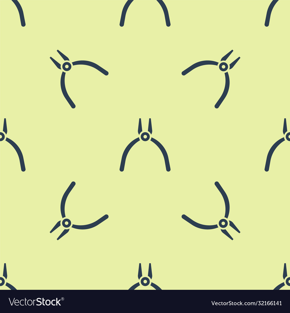 Blue pliers tool icon isolated seamless pattern