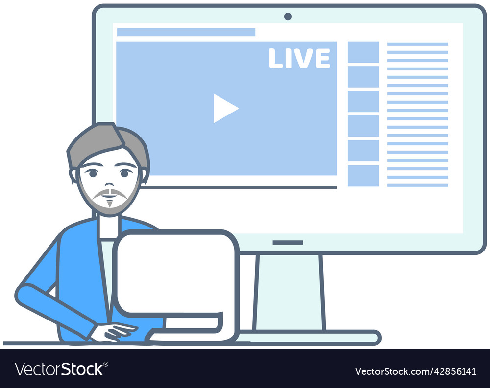 Broadcast program for electronic devices vector image Broadcast program for electronic devices