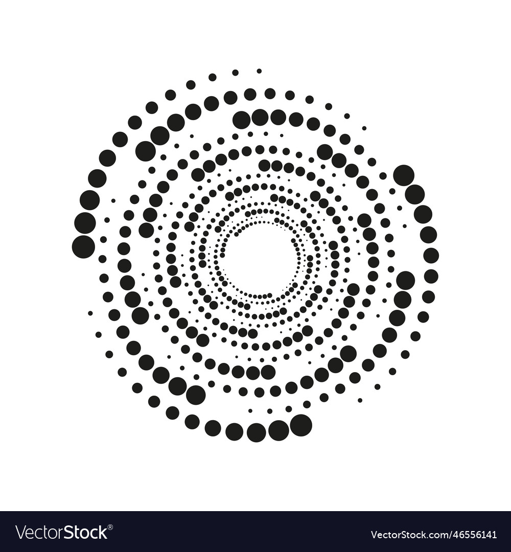 Circle spiral dots design element geometric