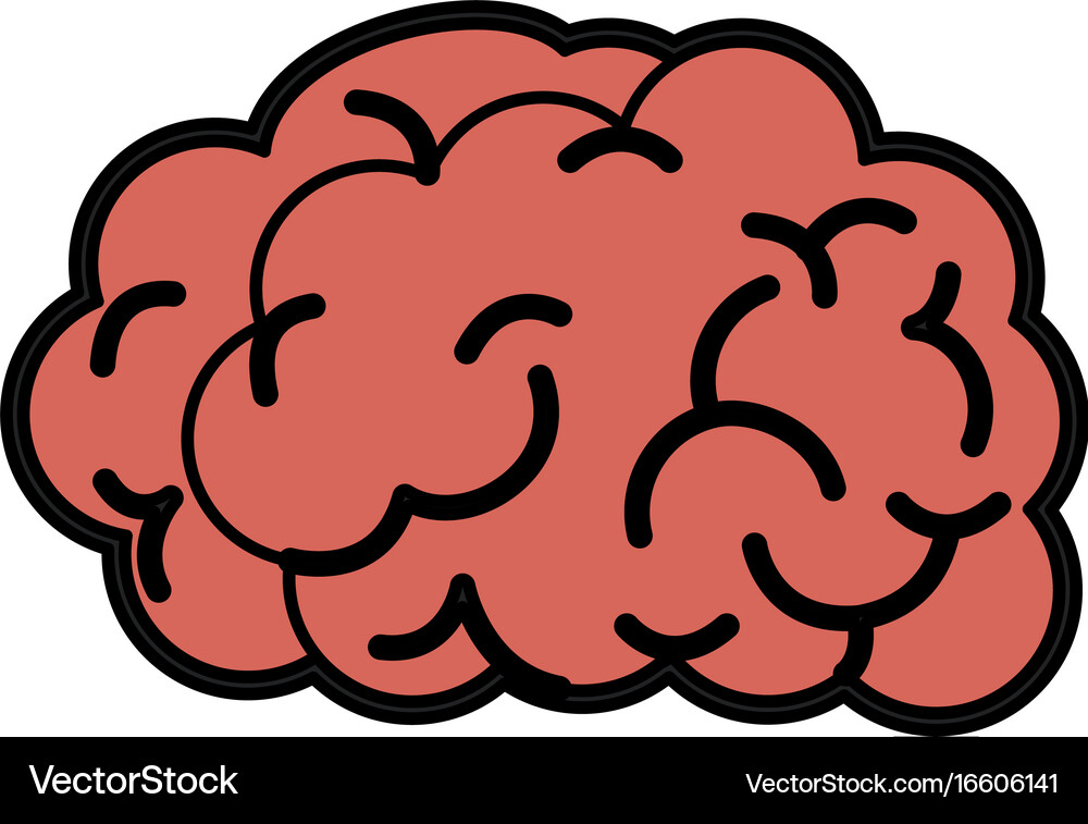 Human brain icon image Royalty Free Vector Image