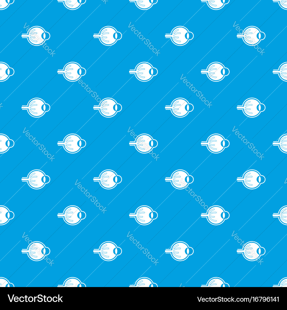 Human eyeball pattern seamless blue Royalty Free Vector