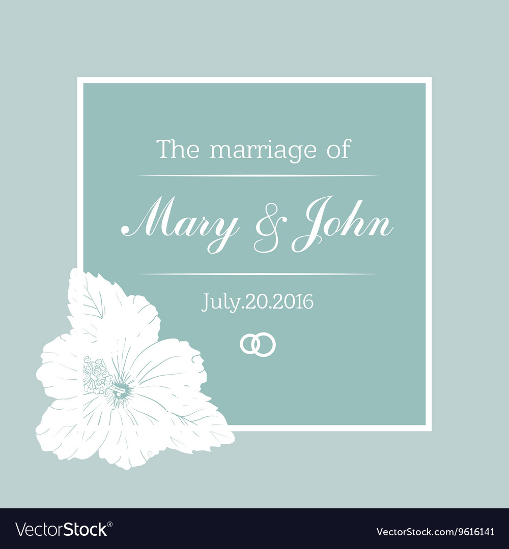 Marriage design template with custom names