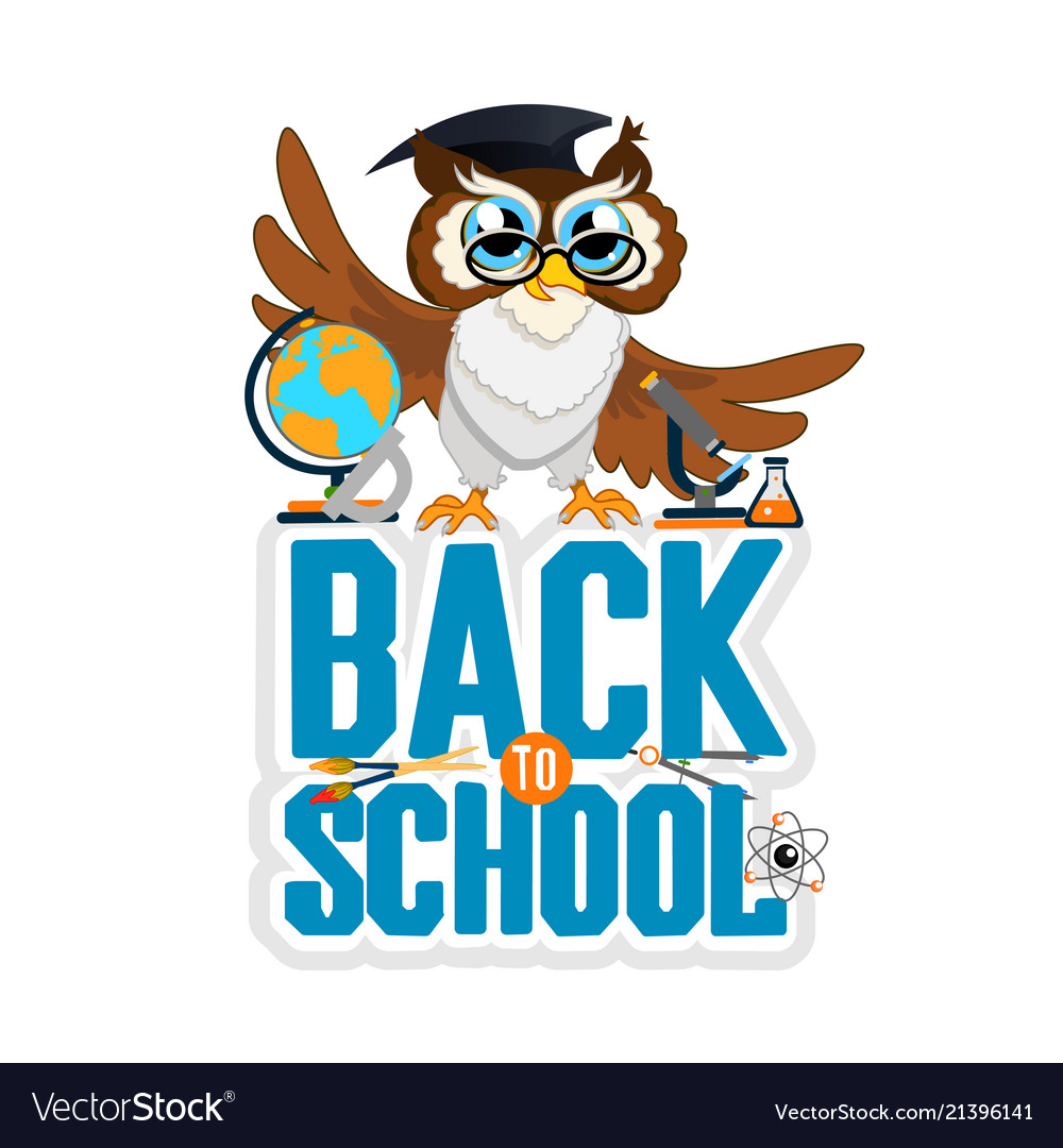 School background with owl