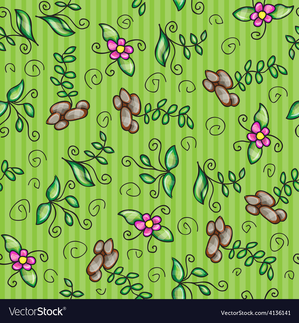 Seamless pattern with grass