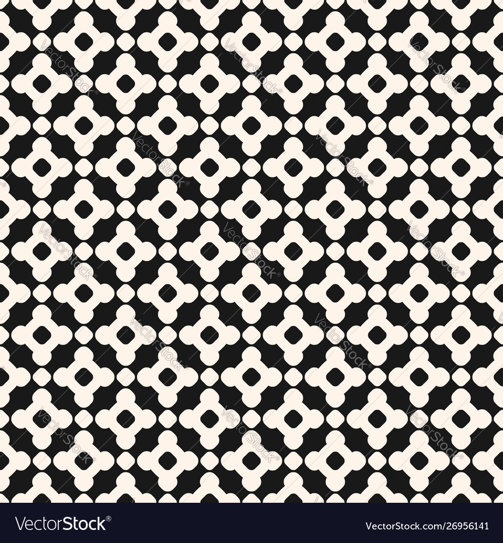 Seamless pattern with mosaic tiles monochrome