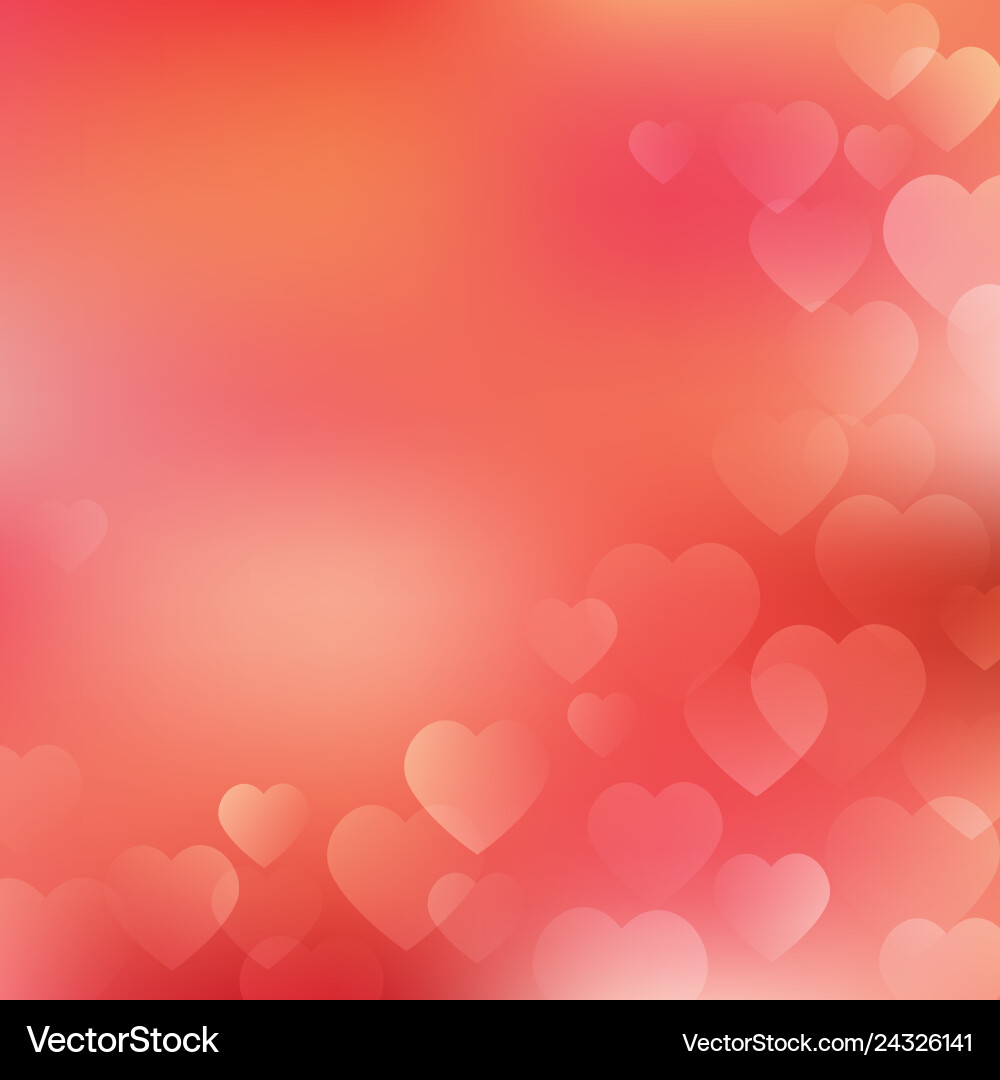 Valentines Day Background Card With Hearts On Vector Image