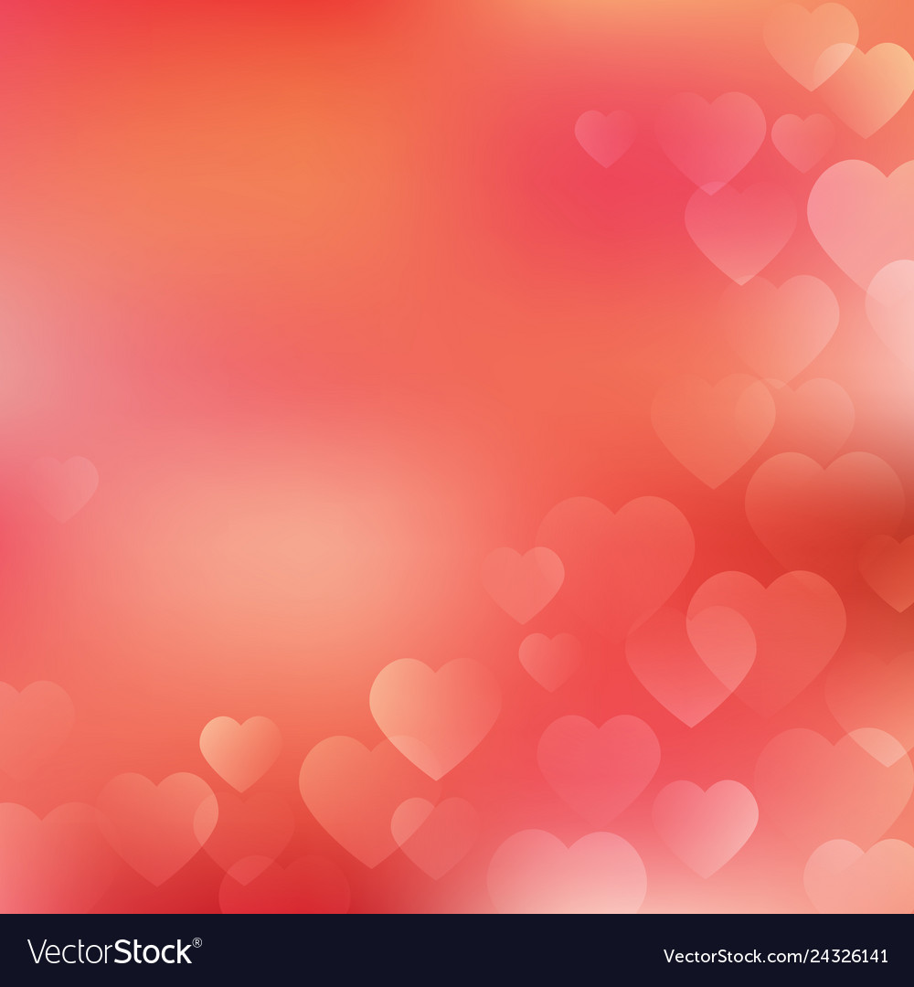 Valentines day background card with hearts Vector Image