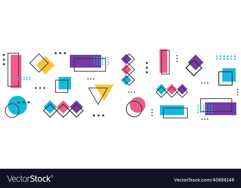 Abstract background with different geometric