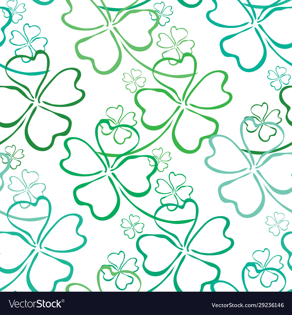 Clover seamless pattern vector image Clover seamless pattern
