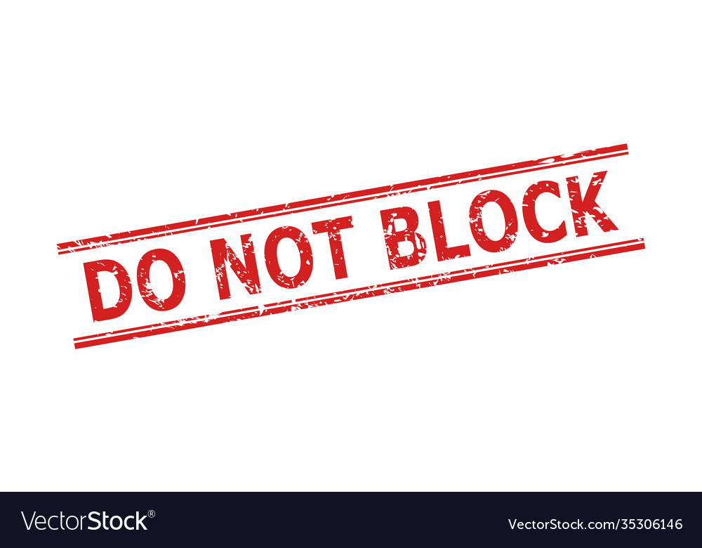 Do not block stamp with grunged surface and double